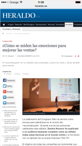 Artículo en el Heraldo digital de la ponencia de Sandra Navarro en CW15