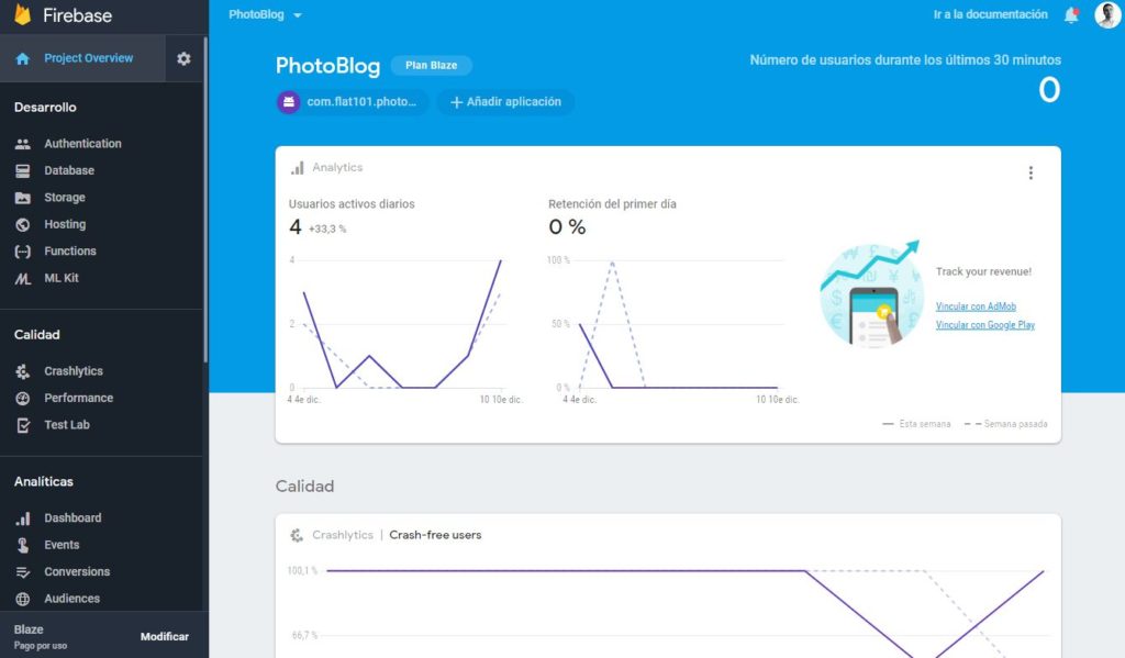 Firebase Google Analytics App