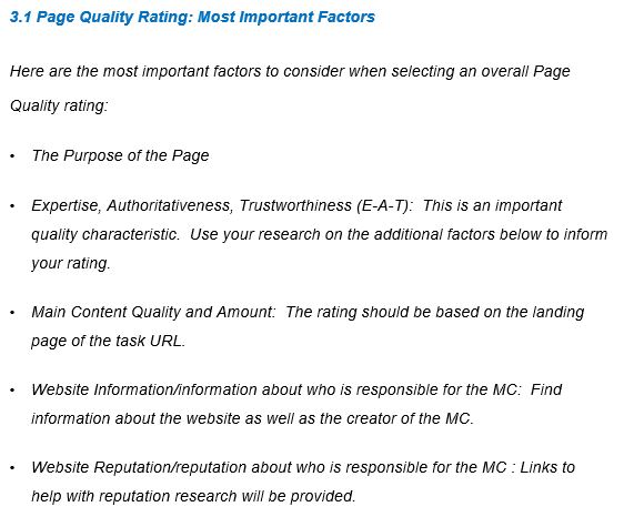 Requisitos webs YMYL Quality Raters