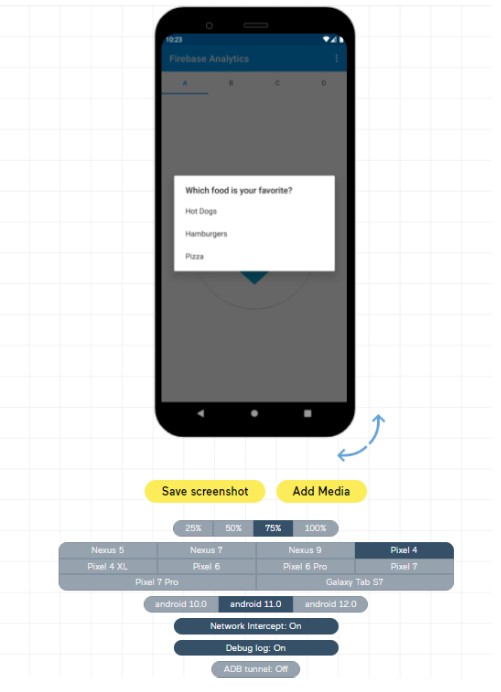 Dispositovs ios disponibles dentro de Appetize