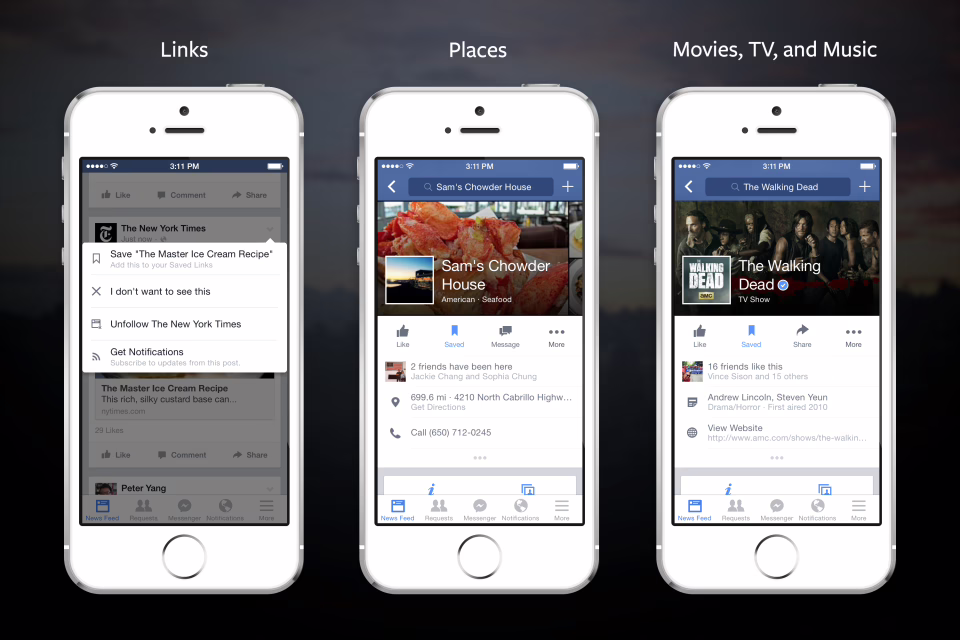 Facebook incorpora la función ‘Save’ para guardar contenidos