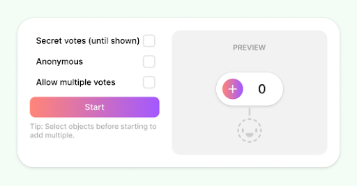 Widget simple vote Figjam